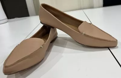 J. Crew Edie Leather Women’s Flats/Slip On Loafers Blush Tan 8.5 • $29.99