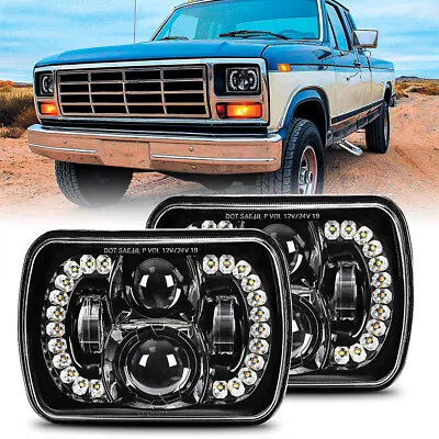 For Ford F-150/250/350 1978-86 5X7 7X6  LED Headlights Turn Siganl DRL High/Low • $73.99