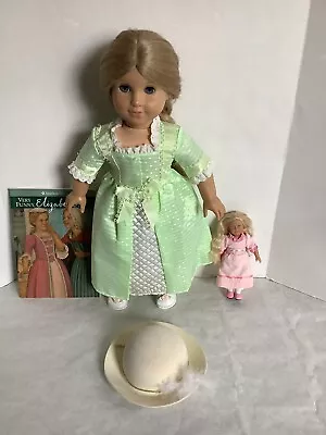 American Girl Elizabeth Retired Doll Summer Dress  Book Riding Hat Mini Doll • $49.95