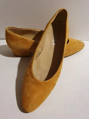 Office London Mustard Suede Leather Ballerina Shoes Size UK 4 /37 Excellent Cond • £8.95