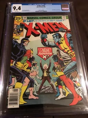 CGC 9.4 X-MEN #100 - WHITE PAGES! Old Vs New X-Men. Classic Cover! • $449.99