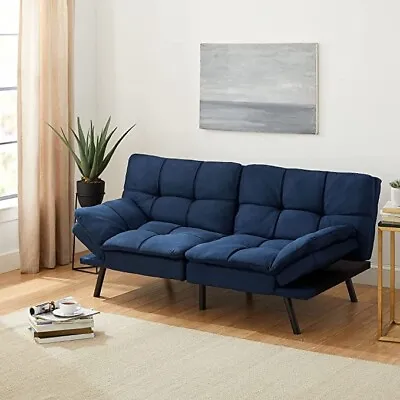 Mainstays BC-267 Memory Foam Futon Sofa Couch - Blue • $186