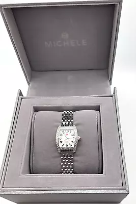 Michele Silver Urban Petite Diamond Bezel Stainless Steel Watch #MW02N01A2001 • $680