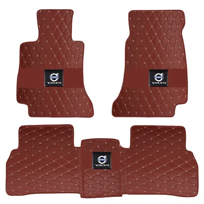 For Volvo S40 S60 S80 S90 Custom Rhombus Car Floor Mats All Weather Leather Pads • $59.31