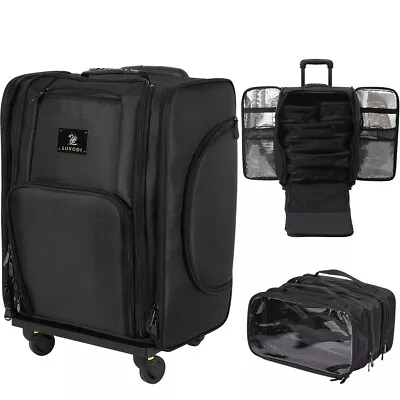 Foldable Waterproof Makeup Trolley Case Beauty Vanity Hairdressing Case On Wheel • £87.91