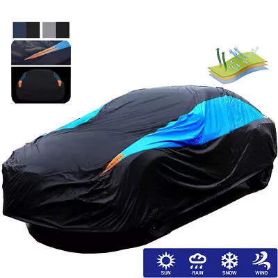 Full Sedan Car Cover Waterproof All Weather Protection  Rain Dust UV Resistant • $38.99