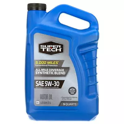 Super Tech All Mileage Synthetic Blend Motor Oil SAE 5W-30 5 Quarts • $15.55