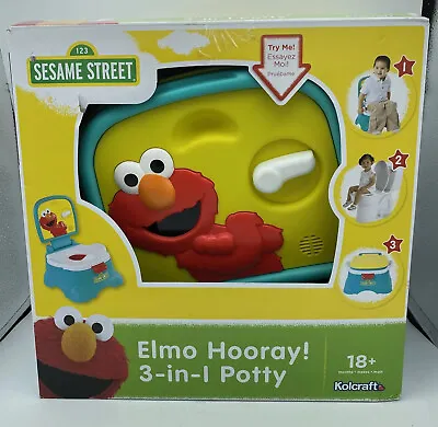 Sesame Street Elmo Hooray 3-in-1 Potty System Toilet Trainer 18+ Months New • $38.50