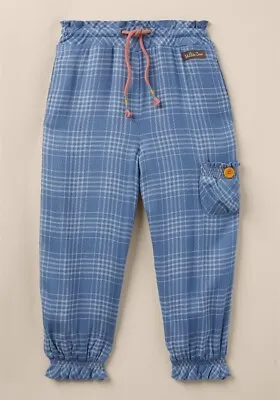 Matilda Jane Heart To Heart Between The Lines Blue Plaid Joggers Size 16 NEW • $34.95