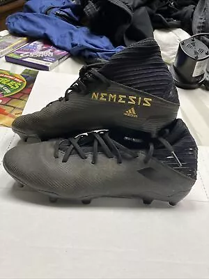 ADIDAS NEMESIS MESSI Black And Gold SOCCER Futbal Football CLEATS Mens Size 7 • $28