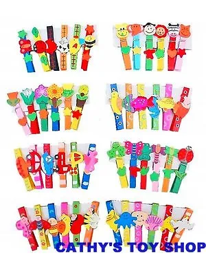 18 Multi Coloured Funky Fun Rainbow Wooden Clothes Pegs Party Goodie Bag Gifts • £3.99