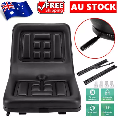 Forklift Tractor Seat Tractor Seats Excavator Chair Black 150KG Truck Backrest • $70.25