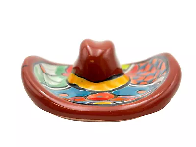 Talavera Texana Sombrero Cute Folk Art Mexican Pottery Home Decor Multicolor • $27