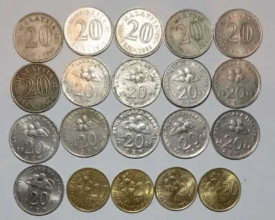 £3.50 • Buy Malaysia 20 Sen Date Run 1967 - 2019 (20 Coins)