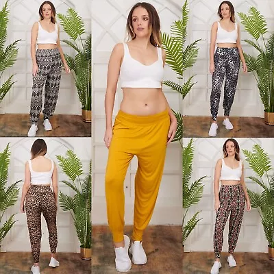 Womens Harem Ali Baba Long Pants Trousers Ladies Baggy Hareem Leggings Plus Size • £10.49