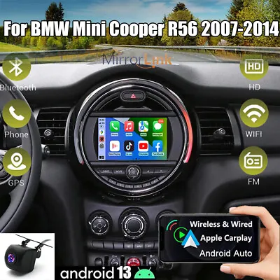 For BMW Mini Cooper R56 2007-2014 Android 13 Apple Carplay GPS Car Stereo Radio • $238.02