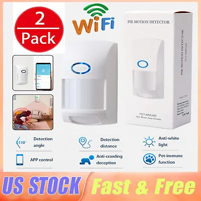 2X Wireless Tuya Smart WiFi Infrared Detector Motion Sensor Home Security Alarm  • $23.19