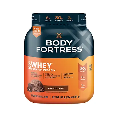 Body Fortress 100% Whey Premium Protein Powder Chocolate 1.78lbs • $23.99