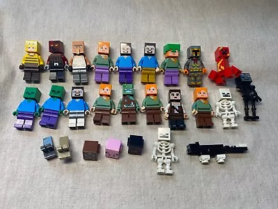 LEGO Minifigures Misc Lot Of 25 Minecraft Figures • $10.50