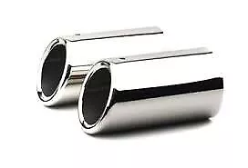 Genuine Volkswagen Exhaust Tips - Polished Metal 5C1-071-910 • $104.23