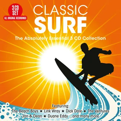 CLASSIC SURF (3 CD) BEACH BOYS~VENTURES~JAN & DEAN~SHADOWS 60's D/Remaster *NEW* • $22.98