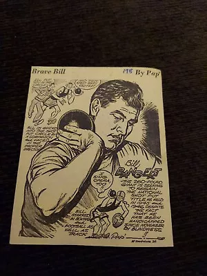 Bill Bangert Shot Put Vintage Comic Sport Drawing Newspaper Clipping By Pap • $12