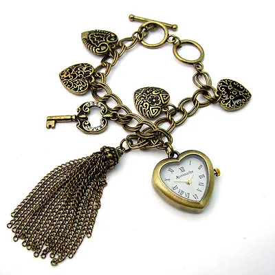 Accessorize Ladies' Bracelet Charm Watch Hearts J1086 • £9.99