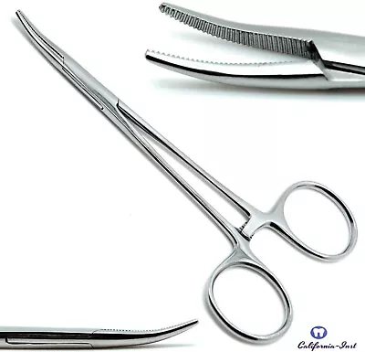 Hemostat Locking Forceps Mosquito 5.5  Surgical Dental Curved Stainless CE • $5.99