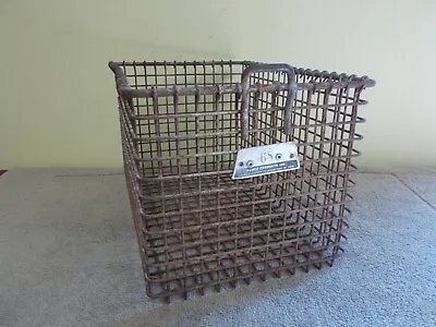 Vintage Wire Basket Gym Locker Industrial Metal Storage # 68  Patina • $81.45