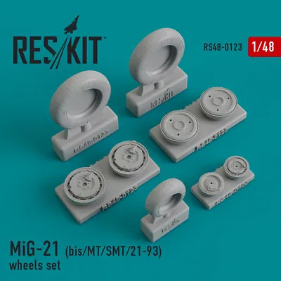 Resin Wheels For MiG-21 (bis/MT/SMT/21-93) Set Scale 1/48 Reskit RS48-0123 • $8.99