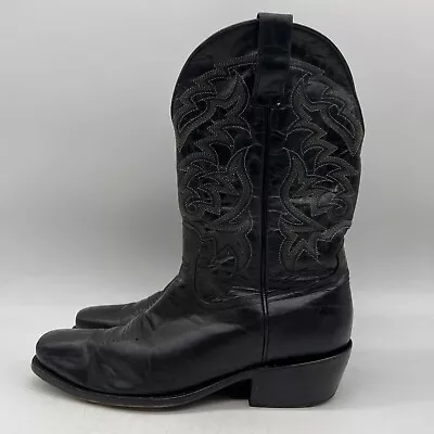 Moon Shine Mad Cat BBM610 Mens Black Leather Pull On Western Boots Size 11 D • $59.99