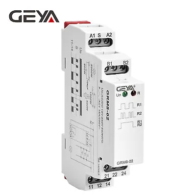 GEYA Memory Relay Latching Relay Impulse Relay Electronic 16A 12V-240V Din Rail • £19.01