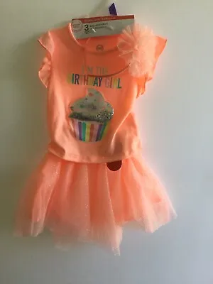 $12.95 • Buy Wonder Nation - Toddler   I'm The Birthday Girl  Outfit Set W/ Headband - New