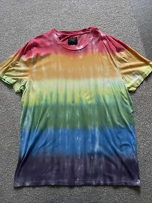 Mens Abercrombie And Finch Pride Rainbow Tie Dye T Shirt XL Rare • £22.50