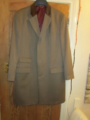 £99.99 • Buy SAMUEL WINDSOR Covert Coat Fawn Velvet Collar ,sixe 42,Large,Crombie Mod Skin