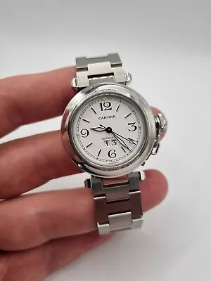 Cartier Pasha 35mm Automatic Big Date Watch Still Like New W3144M7 Bargain • $2995