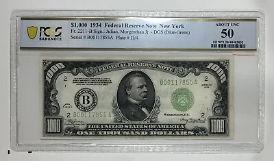 1934 $1000 Federal Reserve Note. PCGS AU50. • $6768