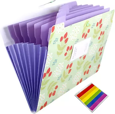 Expanding Files Folder 8 Pockets A4 Accordion File OrganizerIndex Accordion Bin • $10.44