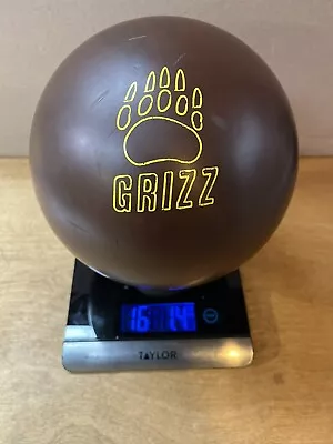 HTF -Vintage - Brunswick  GRIZZ  - Urethane Bowling Ball - 16 Lbs. - Drilled  • $29.99