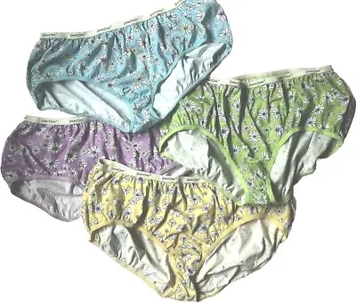 4 Pairs Vintage Flowered Comfort Choice Panty/Panties Size 12 Cotton Sissy • $11