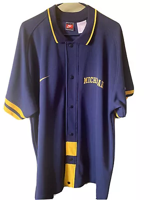 Vintage Michigan Wolverine Nike Baseball Jersey Size XL • $60