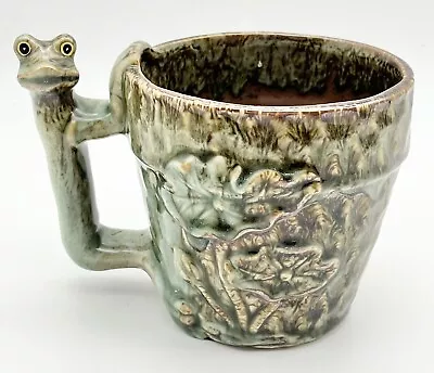 VTG TII Collection Ceramic Planter Pot With Frog As Handle D4817 Spring Garden • $16