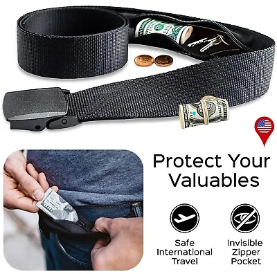 Travel Security Belt Money Belt For Men Travel Security Belt Hidden Money Key US • $8.63