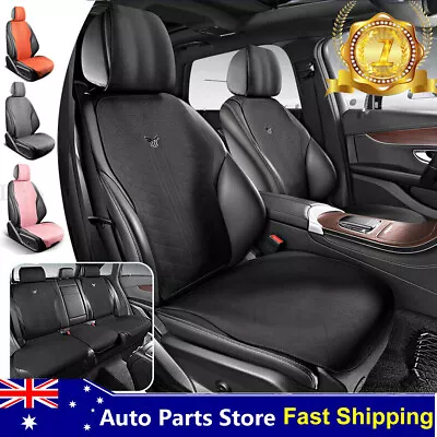 Car 5-Seat Leather Seat Covers Front Back Cushions For Toyota Camry Corolla RAV4 • $124.55