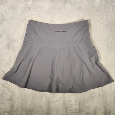 Athleta Skort Womens Size 8 Gray Tennis Shorts Lined Skirt Running Gym Golf • $9