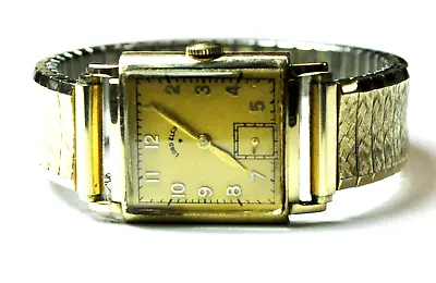 Vintage Lord Elgin 14k Solid Gold 24mm 559 Manual Wind Wristwatch GF Band  • $499.99