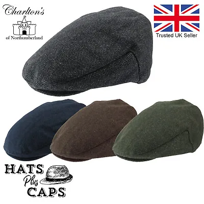 £14.99 • Buy Tweed Flat Cap Mens Traditional Herringbone British Retro Styled Hat Quilted 
