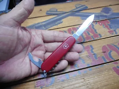 Victorinox Waiter Swiss Army Knife 84mm Red Matte Scales Philishave • $16