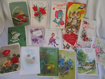 Vtg Greeting Card 1960s 70s Mixed Lot 15 Unused/New/w/Envelopes Valentines TY • $14.95