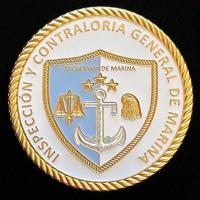 Secretaria De Marina Inspeccion Y Contraloria General Mexico Navy Challenge Coin • $18.99